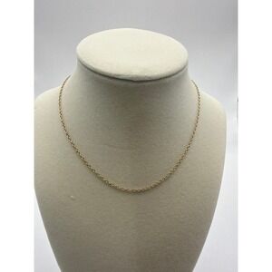 Avon Vintage Gold Tone Cable Chain Necklace Minimalist Kids Jewelry‎ 13 Inch